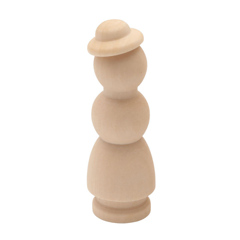 Husband and Wife Peg Doll Loose Set of 2 Natural Wood DIY Loose Parts Kids Craft Wooden toys