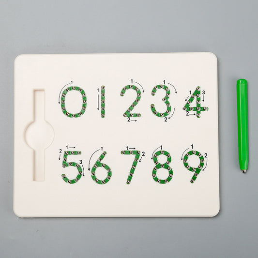 Number Magnetic Beads Tracing Board with Pen
