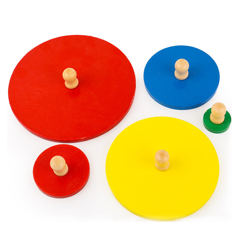Montessori 5 Circle Size Knobbed Puzzle - HAPPY GUMNUT