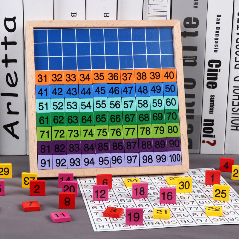 Wooden Number Tray 1 to 100 Counting Board - HAPPY GUMNUT