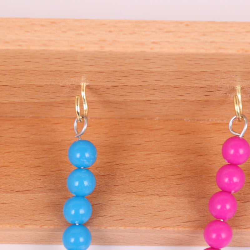 Montessori Mathematics Counting Short Bead Chains Frame - HAPPY GUMNUT