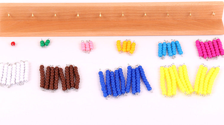 Montessori Mathematics Counting Short Bead Chains Frame - HAPPY GUMNUT