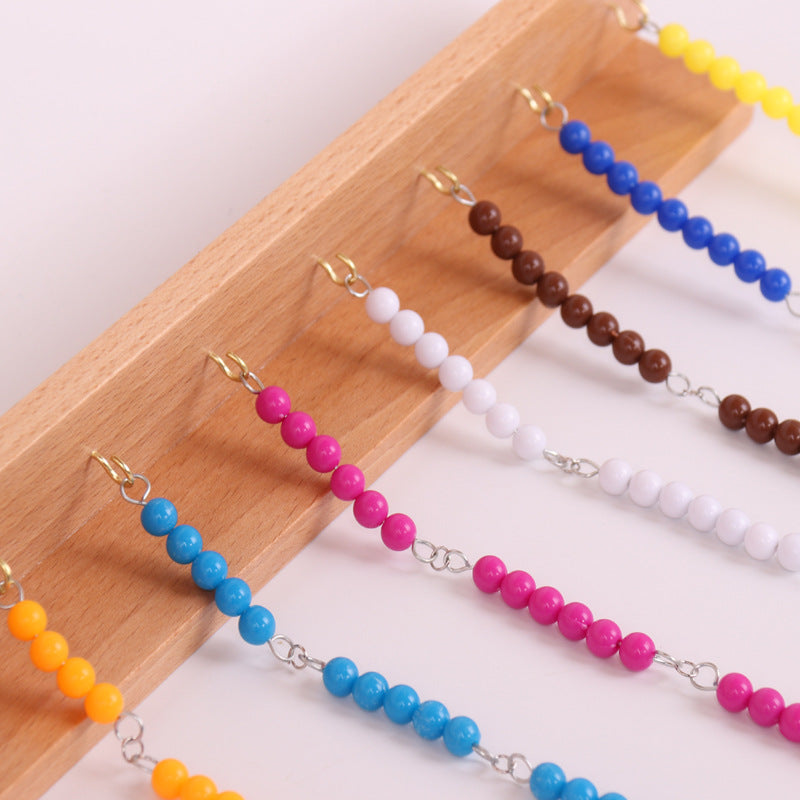 Montessori Mathematics Counting Short Bead Chains Frame - HAPPY GUMNUT