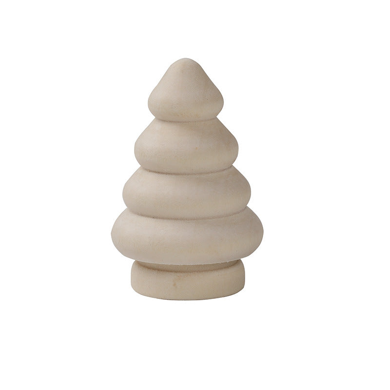 Set of 5 Wooden Craft DIY Tree Christmas Trees or Acorns Loose Parts