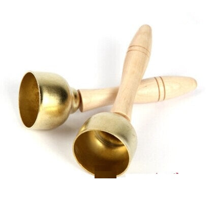 Copper Orff Hand Bell1 Pair Percussion Instrument  Kids Musical Instrument Sound Sensory Toy