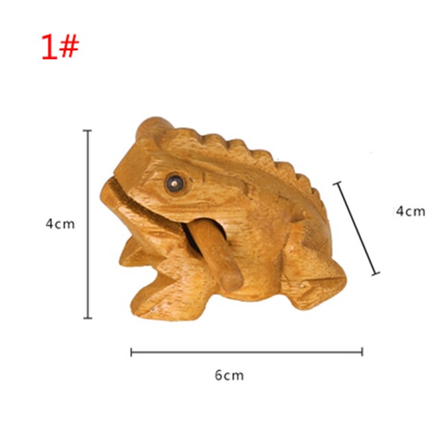 Frog Guiro Percussion Musical Instruments Wooden Croaking Frog