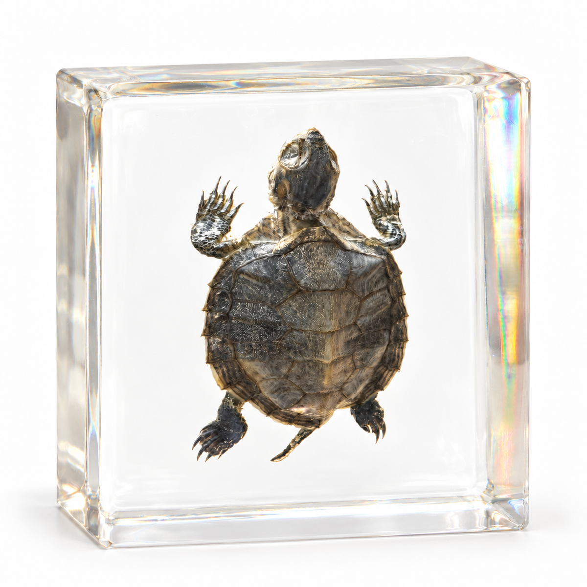 Real Turtle Specimen In Epoxy Resin Block "Factory Second"