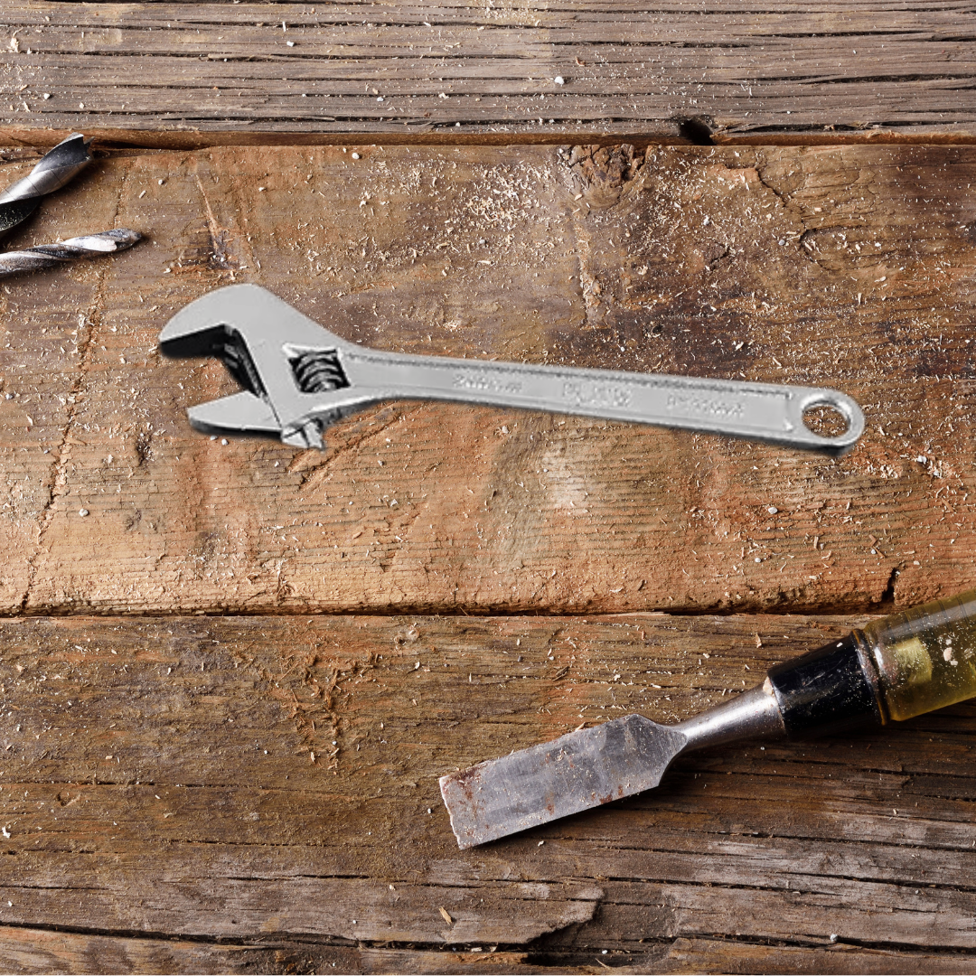 Kids 6" Adjustable Wrench and Shifter Wood Work Tool