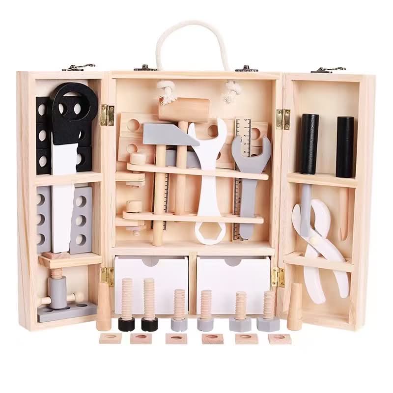 Wooden Kids Tool Box Set