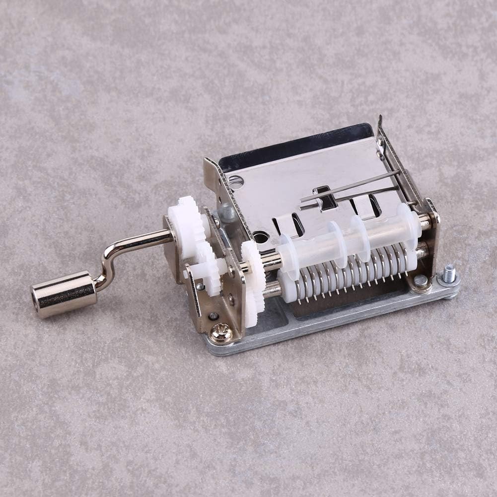 15 Note Hand Crank Music Box Mechanism with 18 sheets
