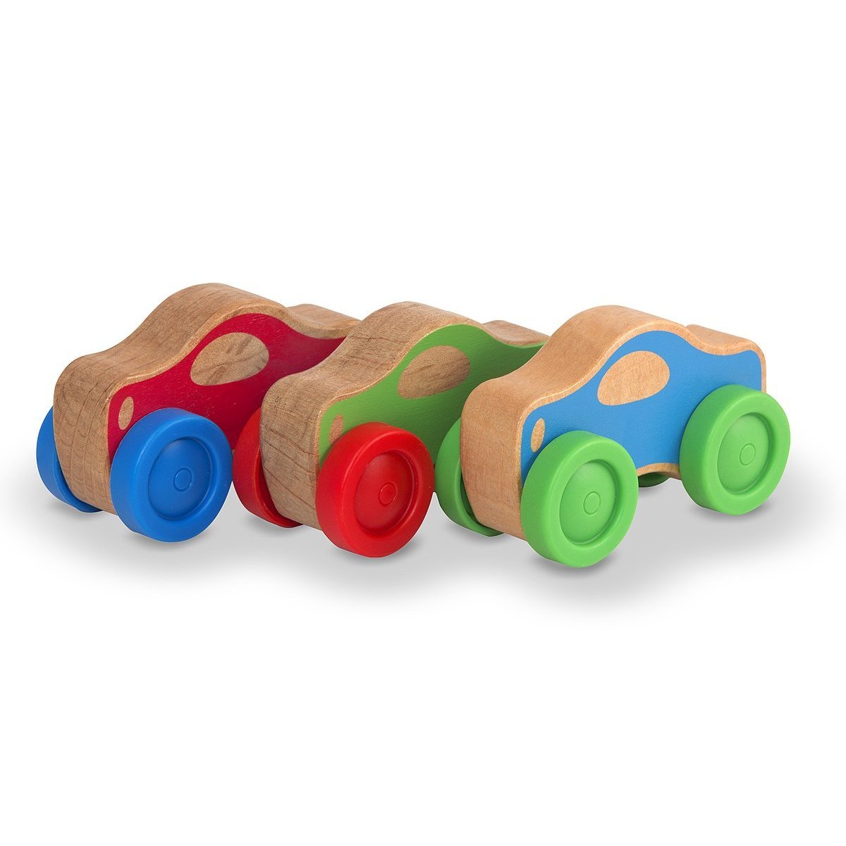 Wooden Push Rolling LIttle Stackable Car Toy