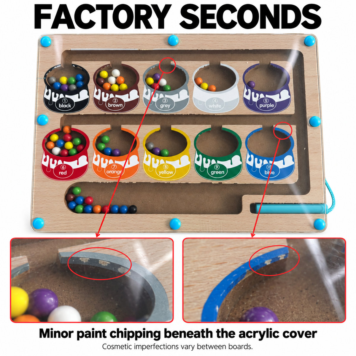 Clearance Magnetic Beads Pen Sliding Magnetic Colour Sorting Board – Factory Seconds - HAPPY GUMNUT