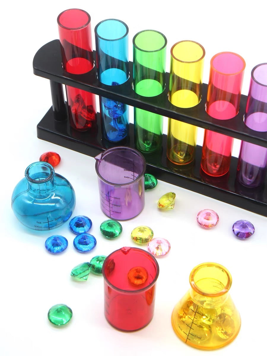 Children Chemistry Test Tube Sensory Play Science Vials OR Beakers