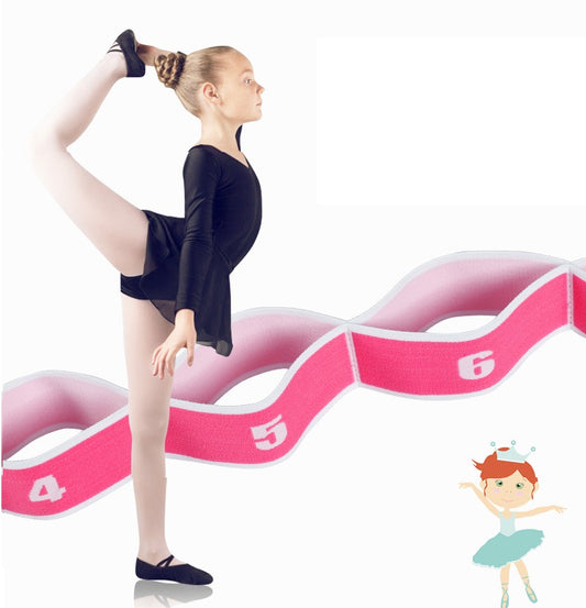 Kids Yoga Gymnastic Stretch  Strength Training Strap with adjustable Loops