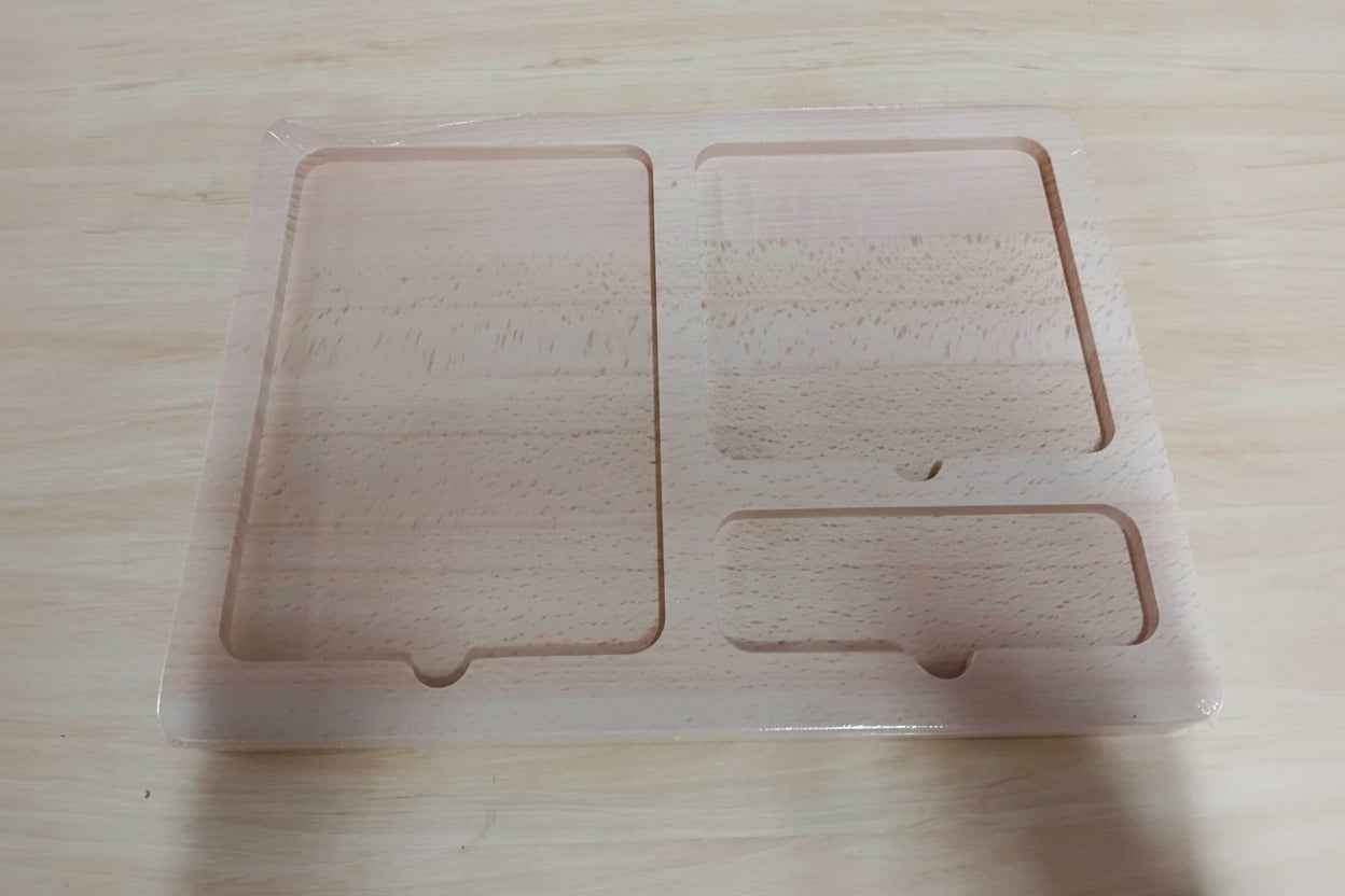 Montessori Wooden 3 Card Slot Sorting Tray Focus Board - HAPPY GUMNUT