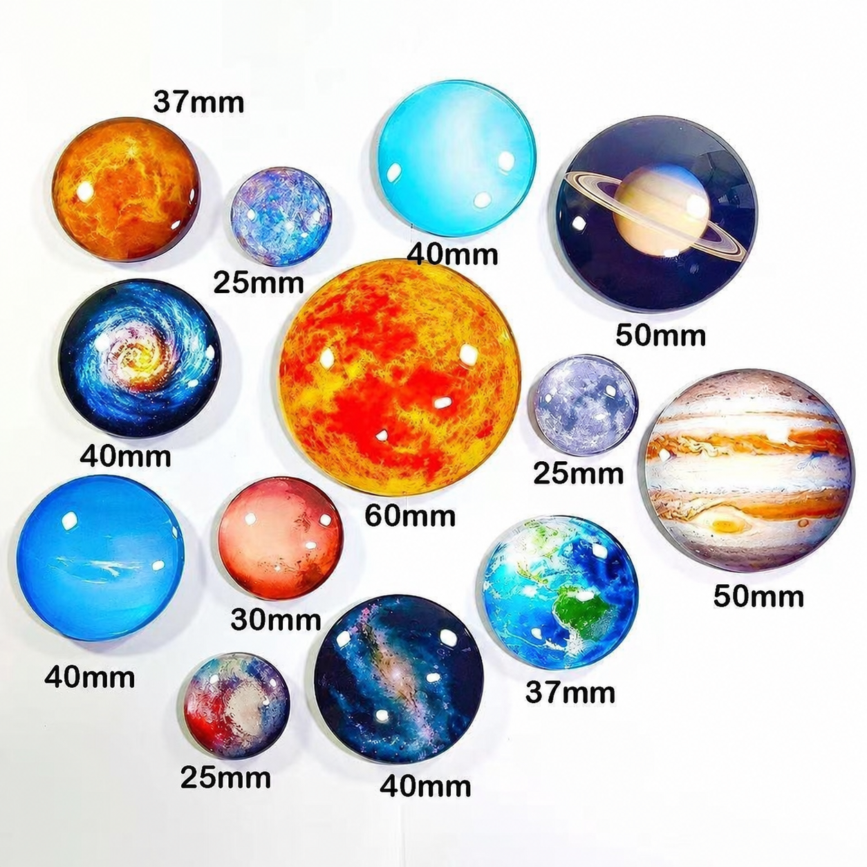 Wooden Solar System model Space Planets Magnets