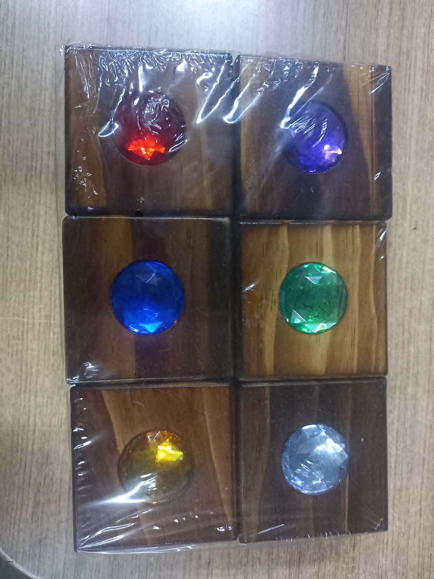 Jumbo Gem Stone Building Blocks Set 6 Big Blocks and a Small Random Tray