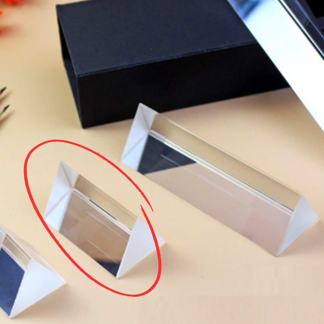 Educational Optical Glass Triple Triangular Prism Physics Teaching Light Spectrum 5cm or 10cm - HAPPY GUMNUT