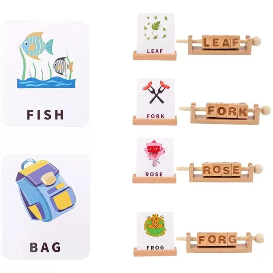 Spelling Word Puzzle Phonic Learning Game Word Cognitive Pairing Twistable Words Spelling Phonics