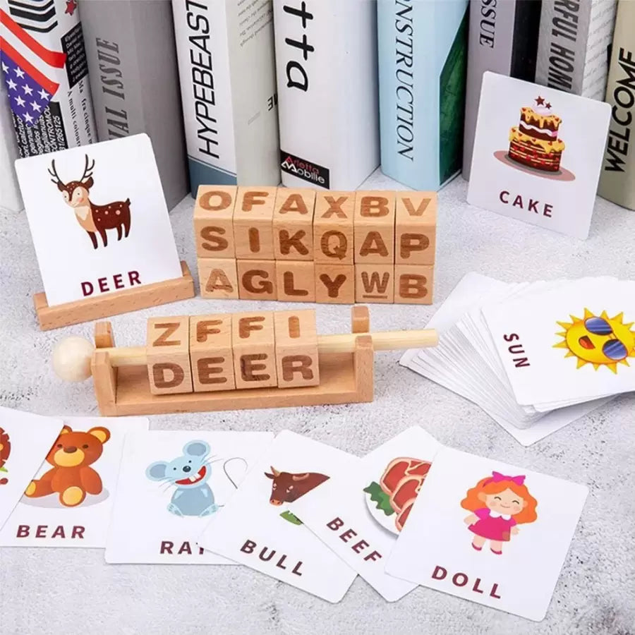 Spelling Word Puzzle Phonic Learning Game Word Cognitive Pairing Twistable Words Spelling Phonics