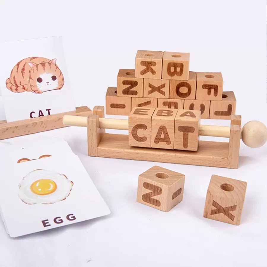 Spelling Word Puzzle Phonic Learning Game Word Cognitive Pairing Twistable Words Spelling Phonics