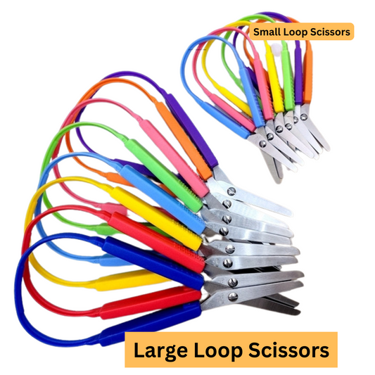 Kids Large 19.5cm Safety Loop Scissors Set of 5