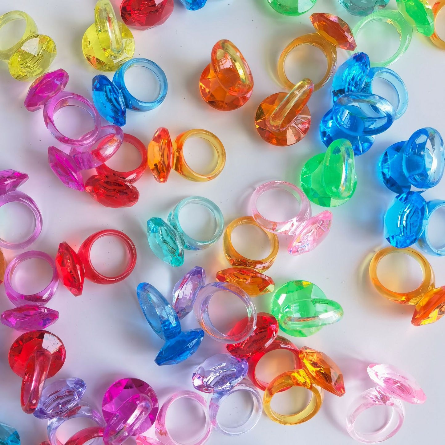 Bundle Set of 10 Acrylic Loose Parts Halloween Leaves Rings Dinosaurs Sea Animals Crystals Various Themes