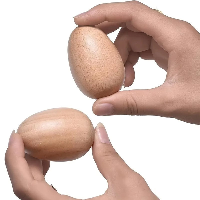 Wooden Matte Finish Egg Shaker Music