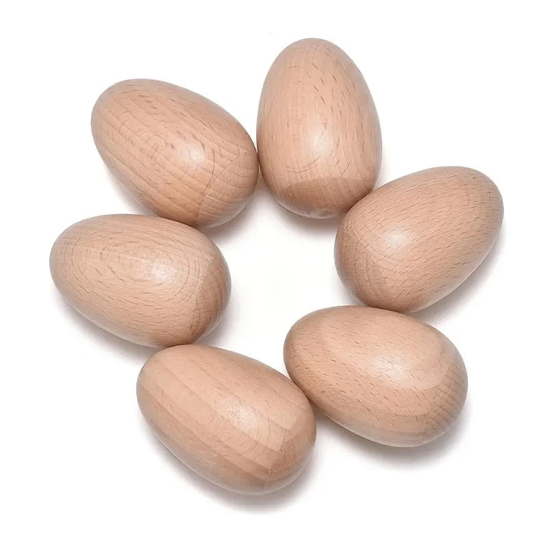 Wooden Matte Finish Egg Shaker Music