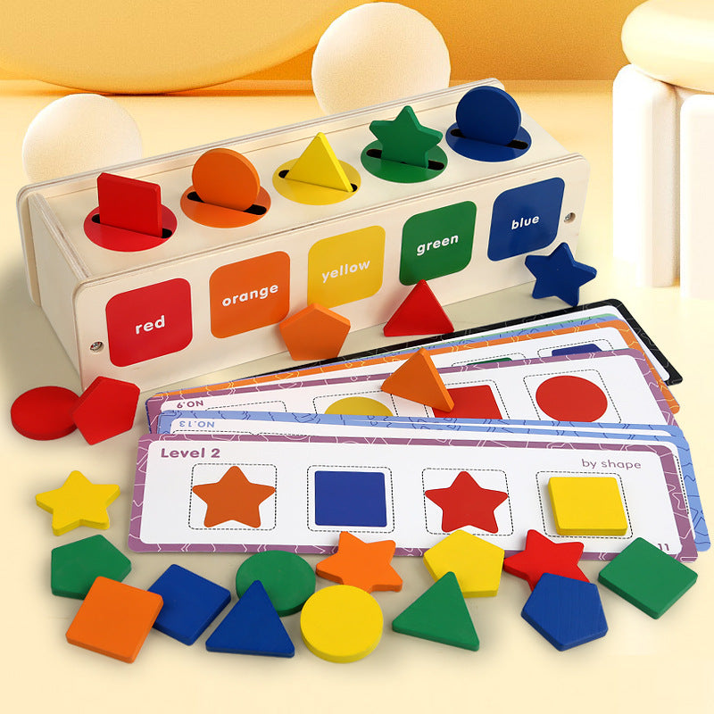 Wooden Category Shape Colour Sorting box Game Montessori inspired Kids Wooden toys - HAPPY GUMNUT