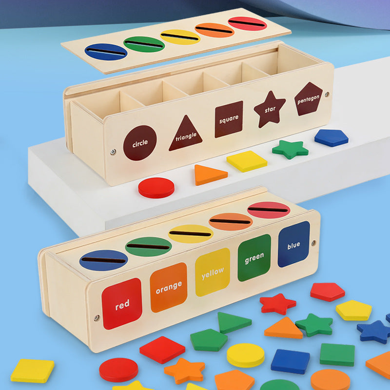 Wooden Category Shape Colour Sorting box Game Montessori inspired Kids Wooden toys - HAPPY GUMNUT