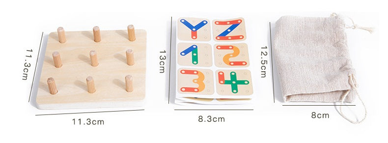 Basic Montessori Wooden Nail Board Geoboard B DIY