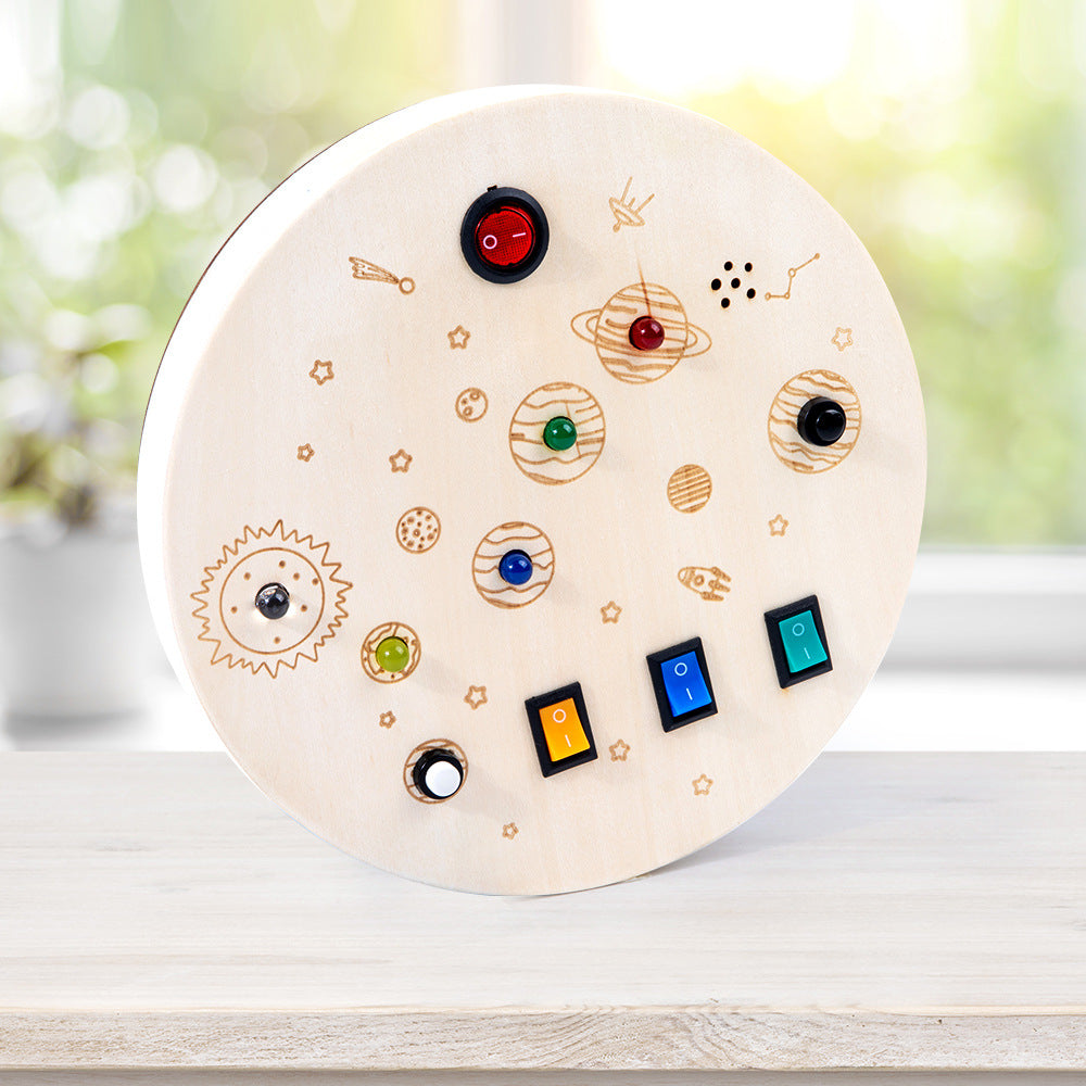 Portable LED Light Switches Busy Board Solar System Galaxy B