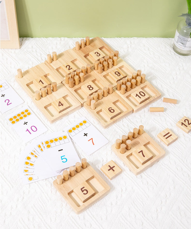 Standard Montessori Counting Pegs Number Counting Sticks Boards