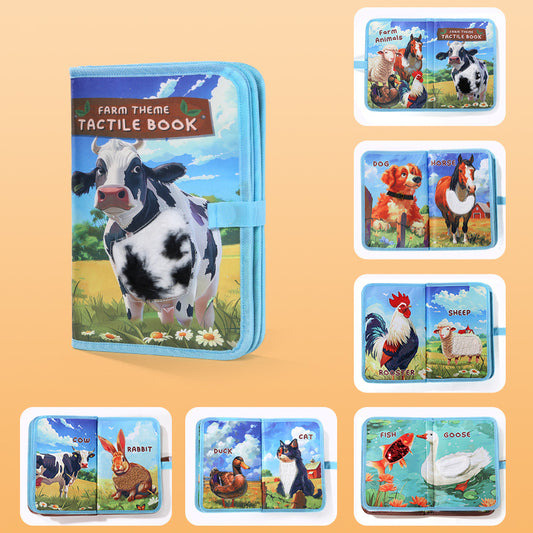 Toddler Plush Tactile Animal Sensory Tearproof Book