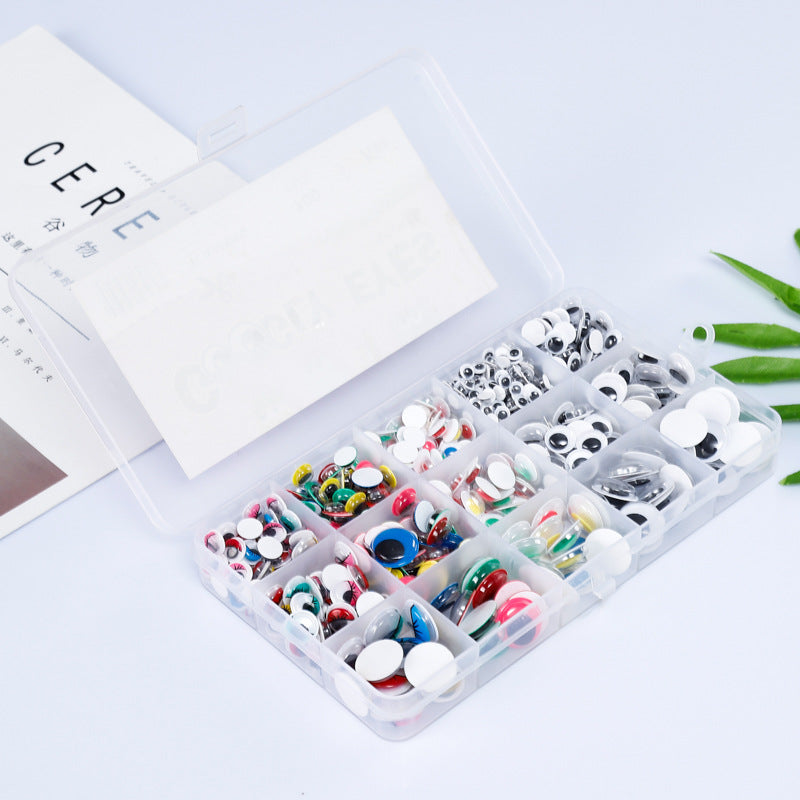 Joggle Googly Eyes Adhesive Pack 600 Pcs in Storage Case