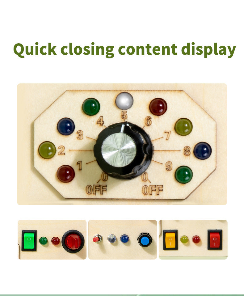 Deluxe Large Portable LED Light Switches Busy Board C