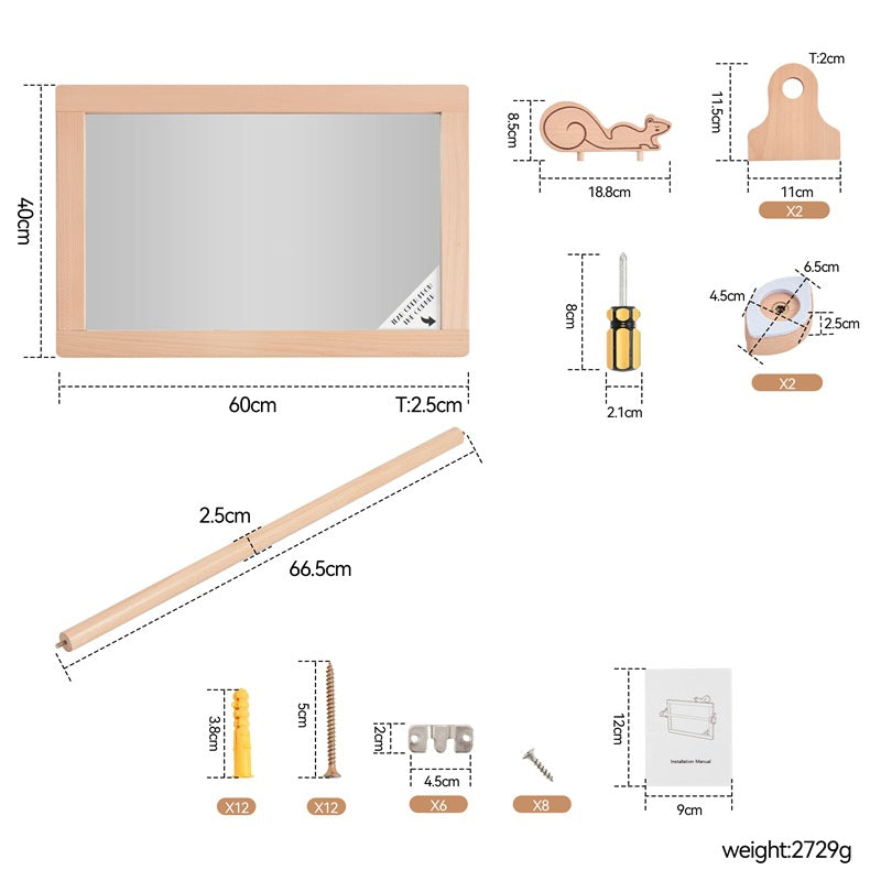 Safe Toddler Wall Mountable Baby Mirror