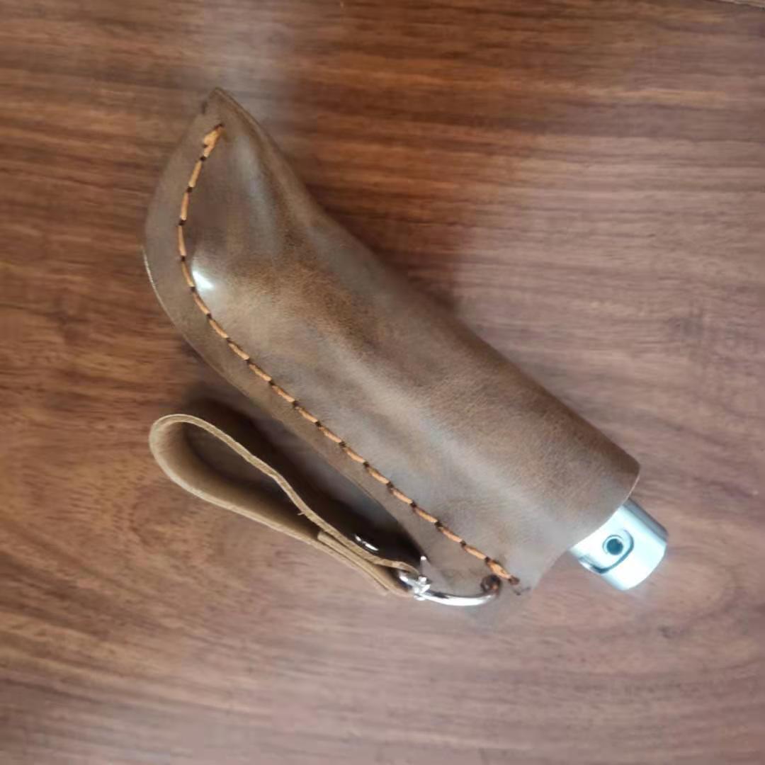 Kids Wood Leather Strap Holder for belt For Caving Tool Retractable Whittling Knife