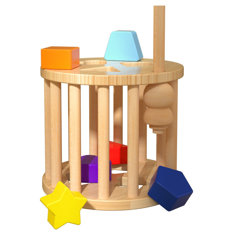Rolling Shape Sorter Cylinder Cube Toy