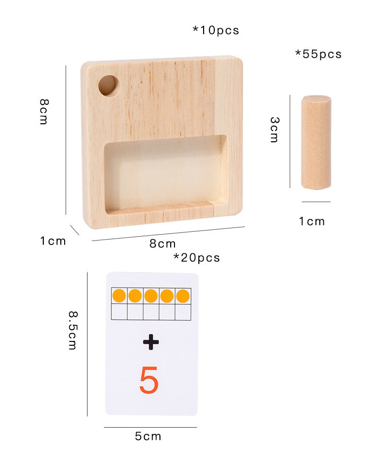Standard Montessori Counting Pegs Number Counting Sticks Boards