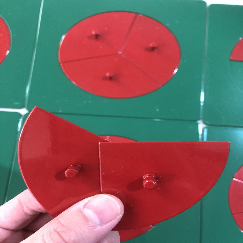 Premium Metal Montessori Fraction Shape 1 Whole - 1 /10th Insets