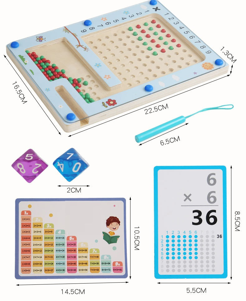 Montessori Multiplication Magnetic Beads Board