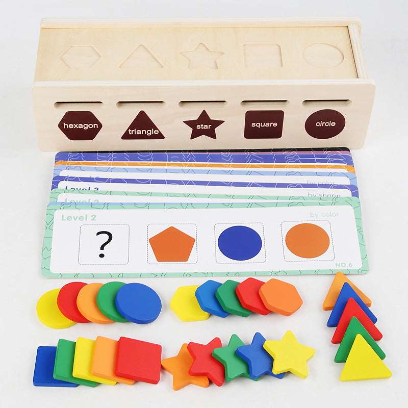 Wooden Category Shape Colour Sorting box Game Montessori inspired Kids Wooden toys - HAPPY GUMNUT