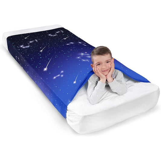 Compression Blanket Sheets Galaxy Theme Kids Sensory Lycra Sensory Claiming Bed Sheet