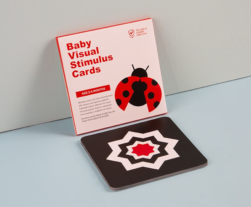 Baby Montessori Visual Stimulation Black White High Contrast Flash Cards 0-3 or 3-6 months You pick