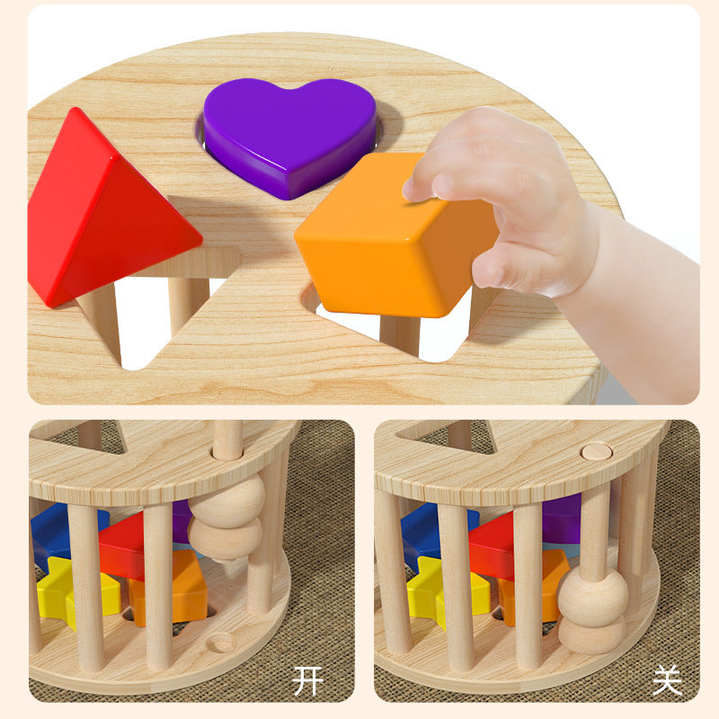Rolling Shape Sorter Cylinder Cube Toy