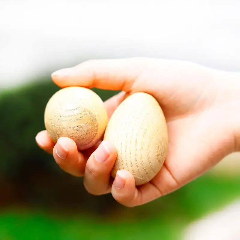 Wooden Matte Finish Egg Shaker Music