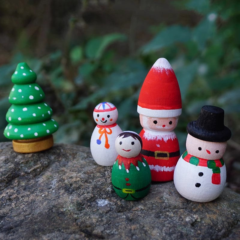 Wooden Peg Dolls Loose Parts Assorted Peg Leg Dolls for Kids DIY Craft Play - HAPPY GUMNUT