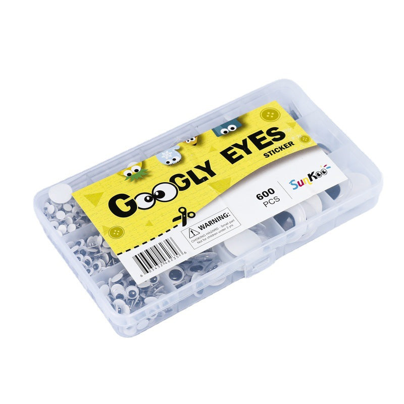 Joggle Googly Eyes Adhesive Pack 600 Pcs in Storage Case